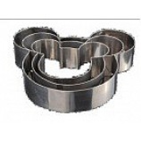 MOLDE ACERO MICKEY SET X 3