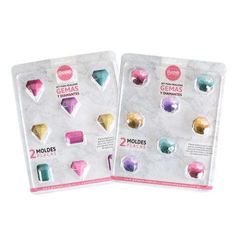 SET PLACAS BOMBONES DIAMANTE