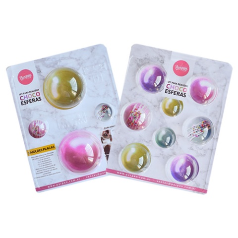SET PLACAS CHOCO ESFERAS