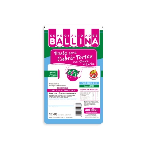 PASTA P/TORTA F/H VERDE X 500G
