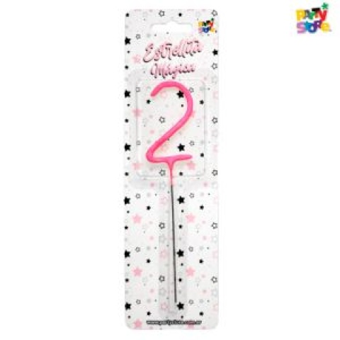 VELA NUMERO ESTRELLITA 2