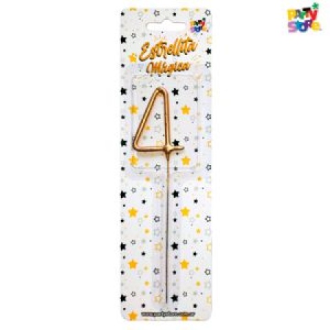 VELA NUMERO ESTRELLITA 4