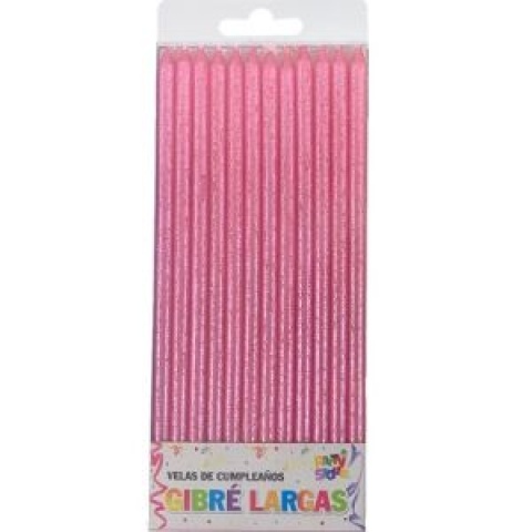 VELA FINITA GIBRE ROSA X 12