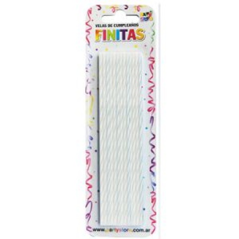 VELA FINITA 17CM BLANCA X 24