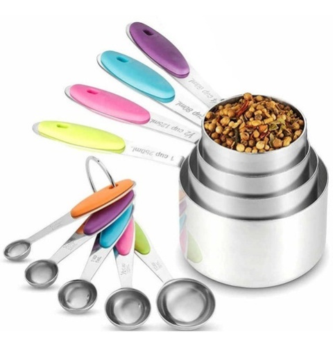 SET MEDIDORA CUCHARA ACERO 9 PIEZAS